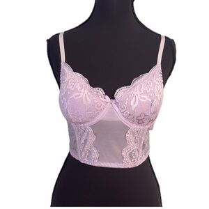 NWT ROMWE Lace Corset Bustier Bralette Tank Top New Small 15” Length Bust 22”